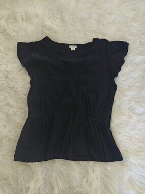 J. Crew Black Sleeveless Top, Size 8